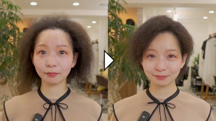 くせ毛カット後に地毛で過ごせる仕上がりを見たお客様の反応